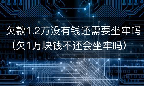 欠款1.2万没有钱还需要坐牢吗（欠1万块钱不还会坐牢吗）