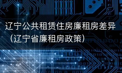 辽宁公共租赁住房廉租房差异（辽宁省廉租房政策）