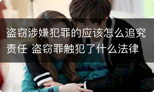 盗窃涉嫌犯罪的应该怎么追究责任 盗窃罪触犯了什么法律