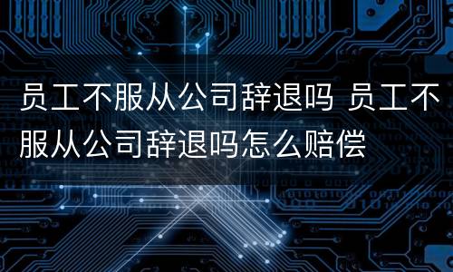 员工不服从公司辞退吗 员工不服从公司辞退吗怎么赔偿