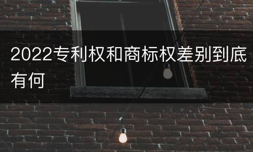 2022专利权和商标权差别到底有何