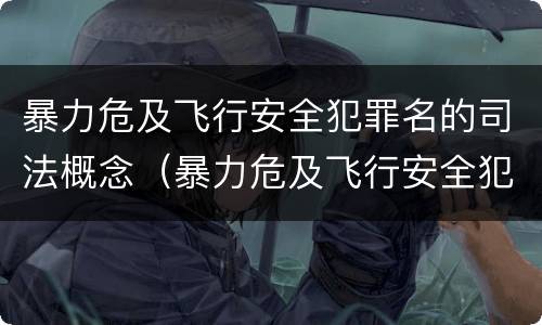 暴力危及飞行安全犯罪名的司法概念（暴力危及飞行安全犯罪名的司法概念是什么）