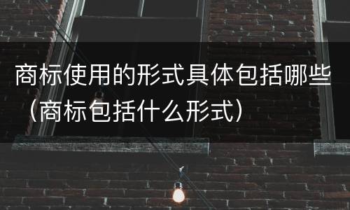 商标使用的形式具体包括哪些（商标包括什么形式）