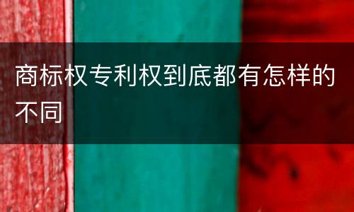 商标权专利权到底都有怎样的不同