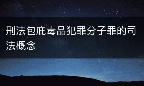 刑法包庇毒品犯罪分子罪的司法概念