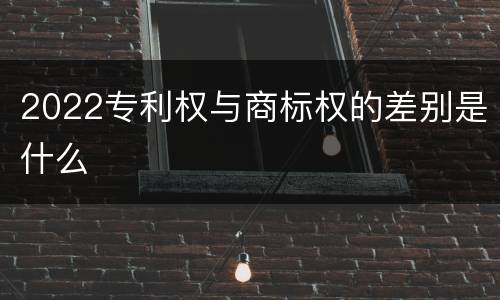 2022专利权与商标权的差别是什么