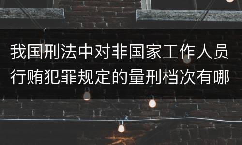 我国刑法中对非国家工作人员行贿犯罪规定的量刑档次有哪些