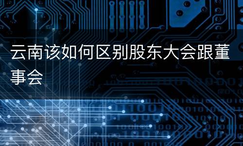 云南该如何区别股东大会跟董事会