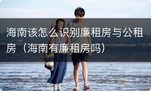 海南该怎么识别廉租房与公租房（海南有廉租房吗）