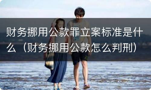 财务挪用公款罪立案标准是什么（财务挪用公款怎么判刑）