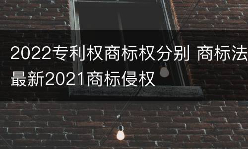 2022专利权商标权分别 商标法最新2021商标侵权
