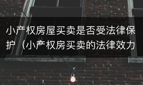小产权房屋买卖是否受法律保护（小产权房买卖的法律效力）