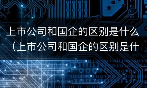 上市公司和国企的区别是什么（上市公司和国企的区别是什么意思）