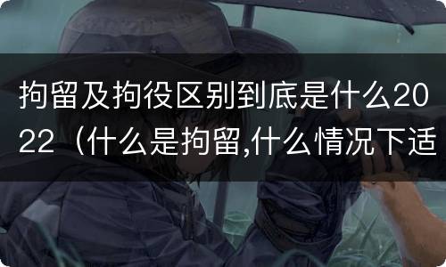 拘留及拘役区别到底是什么2022（什么是拘留,什么情况下适用拘留）