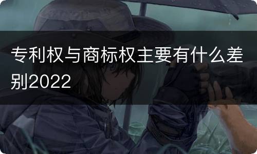 专利权与商标权主要有什么差别2022