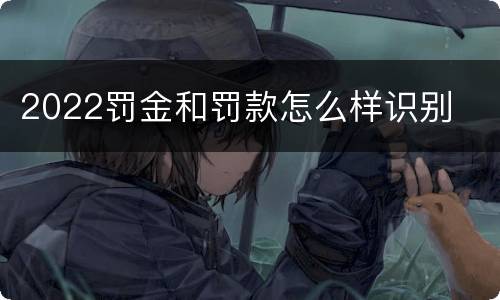 2022罚金和罚款怎么样识别