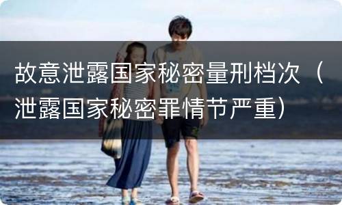 故意泄露国家秘密量刑档次（泄露国家秘密罪情节严重）