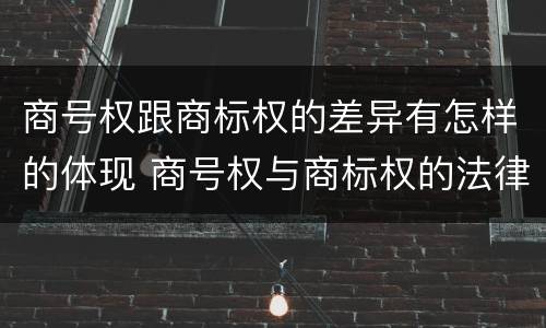 商号权跟商标权的差异有怎样的体现 商号权与商标权的法律冲突与解决
