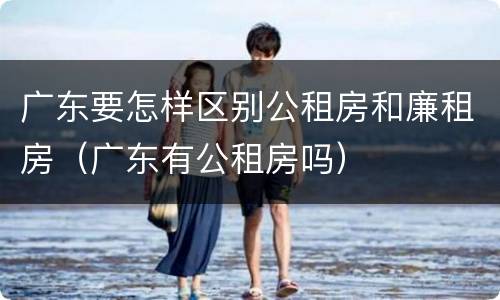 广东要怎样区别公租房和廉租房（广东有公租房吗）