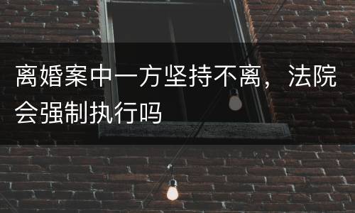 离婚案中一方坚持不离，法院会强制执行吗