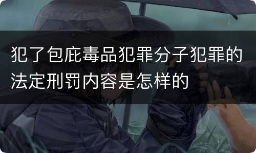 犯了包庇毒品犯罪分子犯罪的法定刑罚内容是怎样的