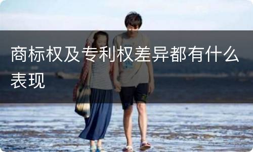 商标权及专利权差异都有什么表现