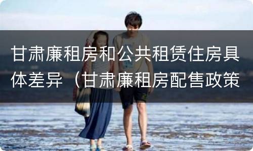 甘肃廉租房和公共租赁住房具体差异（甘肃廉租房配售政策）