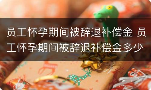 员工怀孕期间被辞退补偿金 员工怀孕期间被辞退补偿金多少