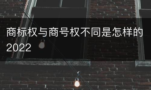 商标权与商号权不同是怎样的2022