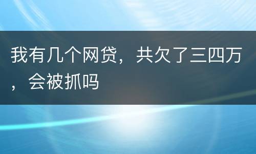我有几个网贷，共欠了三四万，会被抓吗