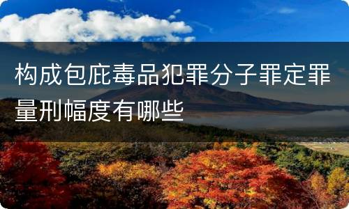 构成包庇毒品犯罪分子罪定罪量刑幅度有哪些