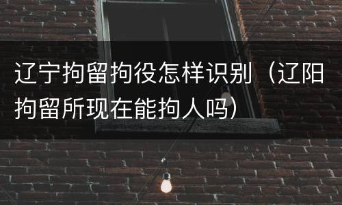 辽宁拘留拘役怎样识别（辽阳拘留所现在能拘人吗）
