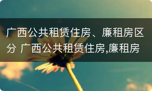 广西公共租赁住房、廉租房区分 广西公共租赁住房,廉租房区分多少