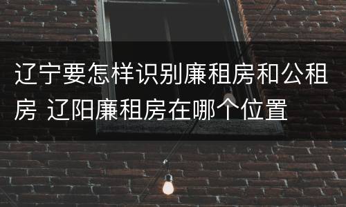 辽宁要怎样识别廉租房和公租房 辽阳廉租房在哪个位置