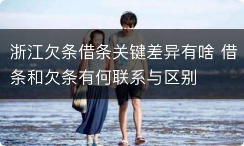 浙江欠条借条关键差异有啥 借条和欠条有何联系与区别