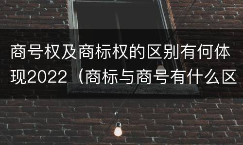 商号权及商标权的区别有何体现2022（商标与商号有什么区别）