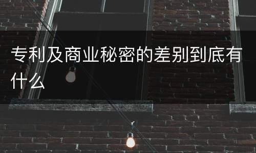 专利及商业秘密的差别到底有什么