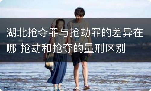 湖北抢夺罪与抢劫罪的差异在哪 抢劫和抢夺的量刑区别