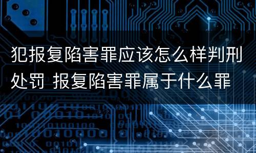 犯报复陷害罪应该怎么样判刑处罚 报复陷害罪属于什么罪