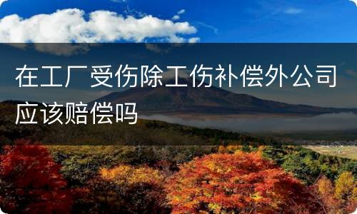 在工厂受伤除工伤补偿外公司应该赔偿吗