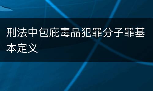 刑法中包庇毒品犯罪分子罪基本定义