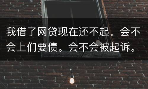 我借了网贷现在还不起。会不会上们要债。会不会被起诉。