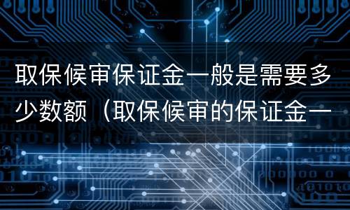 取保候审保证金一般是需要多少数额（取保候审的保证金一般是多少）