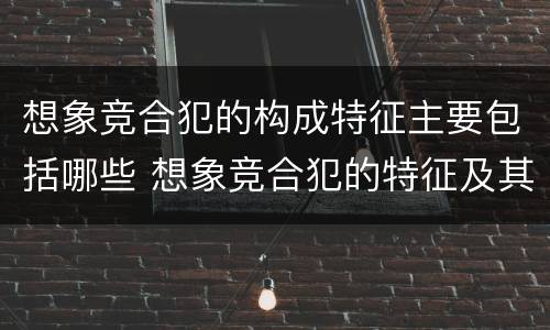 想象竞合犯的构成特征主要包括哪些 想象竞合犯的特征及其处罚原则是什么