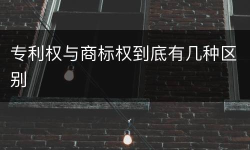 专利权与商标权到底有几种区别