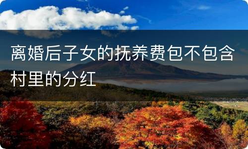 离婚后子女的抚养费包不包含村里的分红
