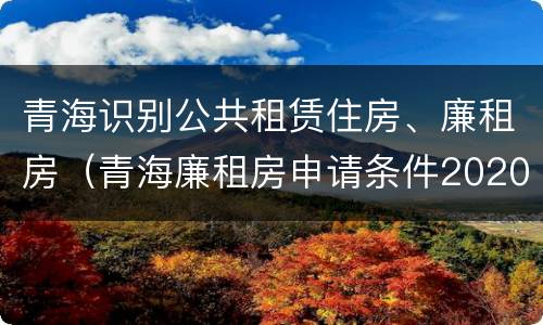 青海识别公共租赁住房、廉租房（青海廉租房申请条件2020）