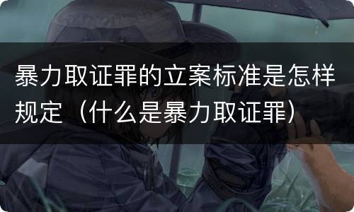 暴力取证罪的立案标准是怎样规定（什么是暴力取证罪）