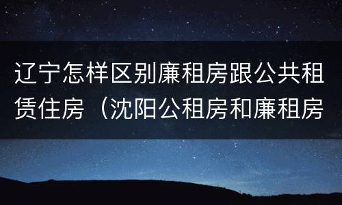 辽宁怎样区别廉租房跟公共租赁住房（沈阳公租房和廉租房的区别）