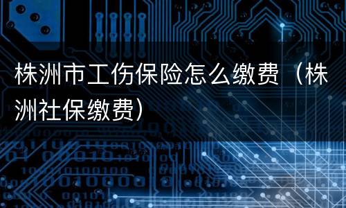 株洲市工伤保险怎么缴费（株洲社保缴费）